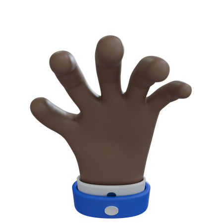 Business Man Hand Grab Brown Hand  3D Icon