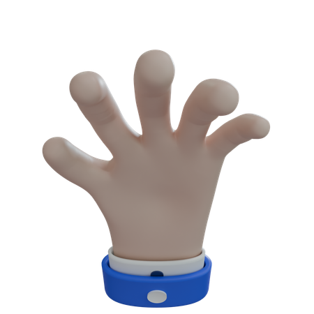 Business Man Hand Grab White Hand  3D Icon