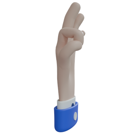 Business Man Hand Ok White Hand  3D Icon