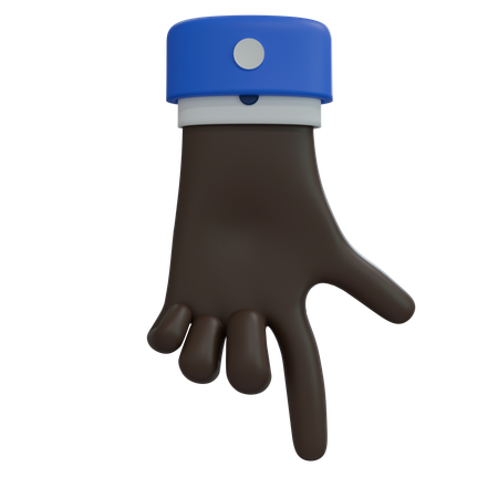 Business Man Hand Pointing Down with thumb Black Hand  3D Icon