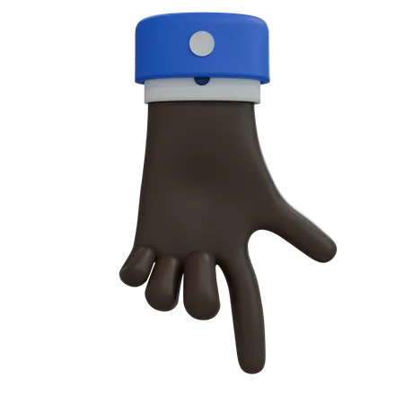 Business Man Hand Pointing Down with thumb Black Hand  3D Icon