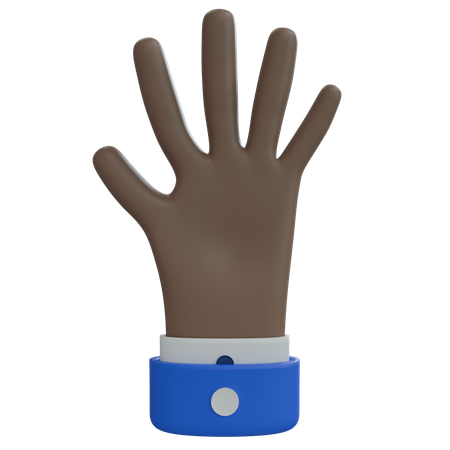 Business Man Hand Rest Brown Hand  3D Icon