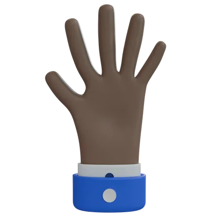 Business Man Hand Rest Brown Hand  3D Icon