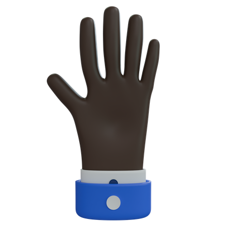 Business Man Hand Hand Up Black Hand  3D Icon