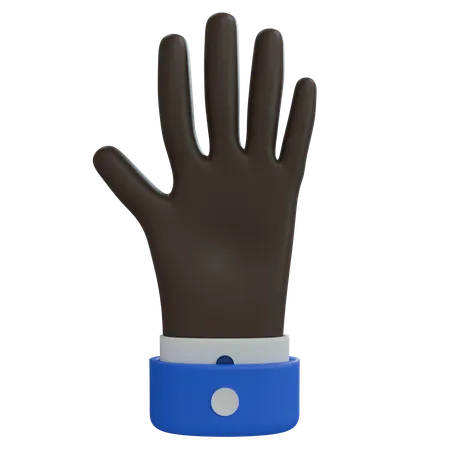 Business Man Hand Hand Up Black Hand  3D Icon