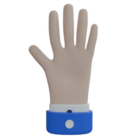 Business Man Hand Hand Up White Hand  3D Icon