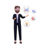 3d business management emoji