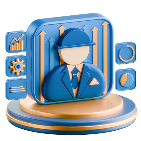 Business Management & Analytics  3D Icon