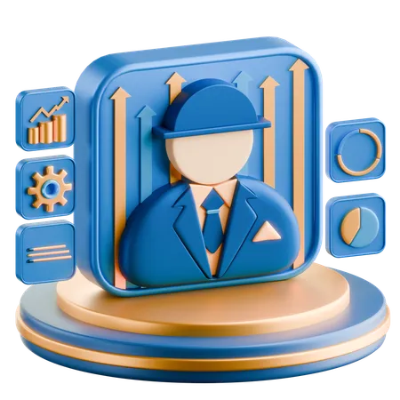 Business Management & Analytics  3D Icon