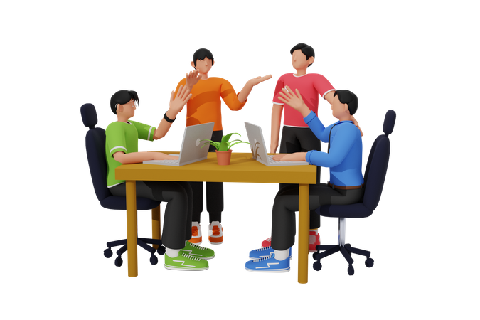 Business Meeting  3D Illustration