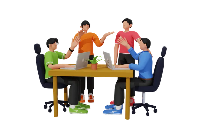 Business Meeting  3D Illustration