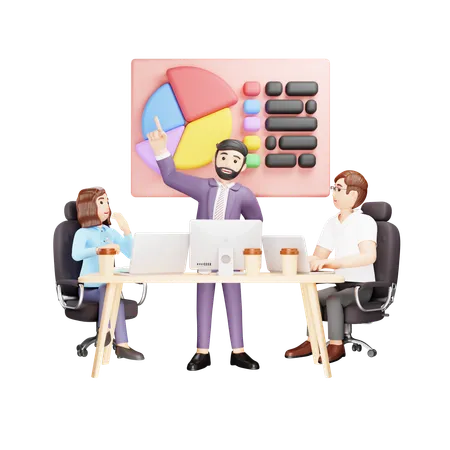 Business Meeting  3D Illustration