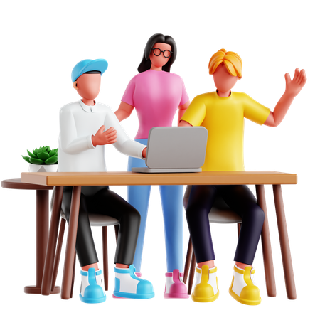 Business Meeting People  3D Illustration