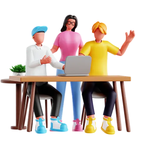 Business Meeting People  3D Illustration