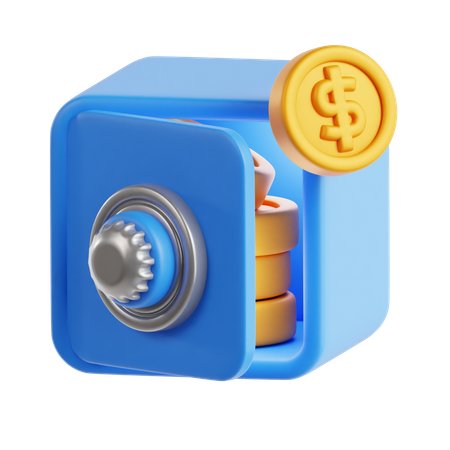 Business Money Safe  3D Icon