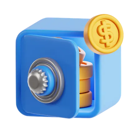 Business Money Safe  3D Icon