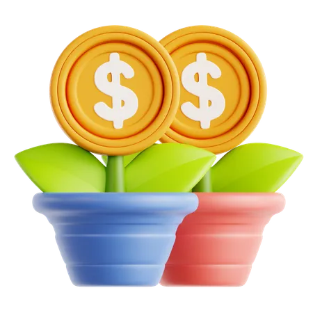 Business Money Tree  3D Icon