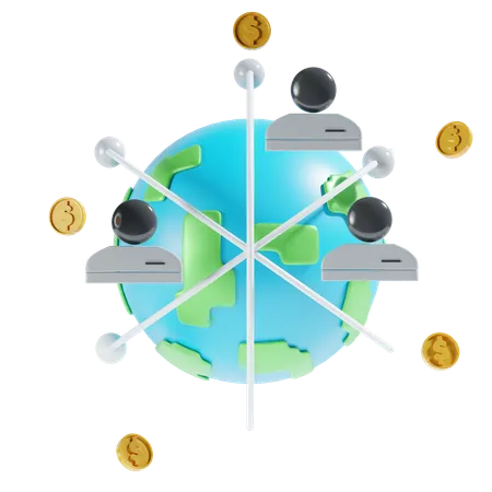 Business Network  3D Icon