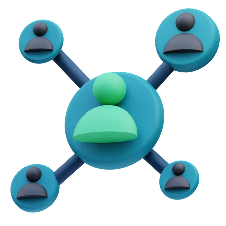 Business Network  3D Icon