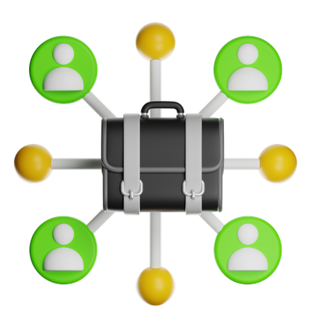 Business Network  3D Icon