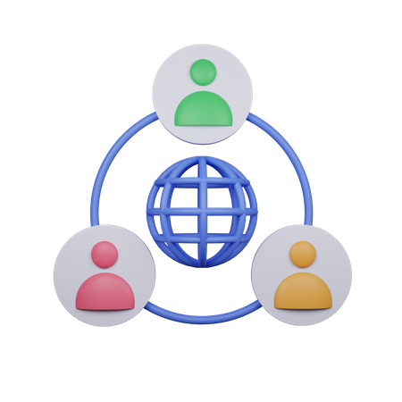 Business Network  3D Icon