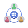 3d business connection logo