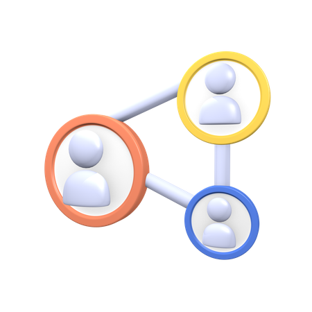 Business network 3D Illustration