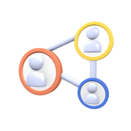 Business network  3D Illustration