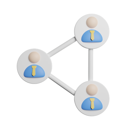 Business Network 3D Illustration