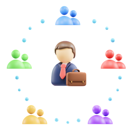 Business Networking  3D Icon