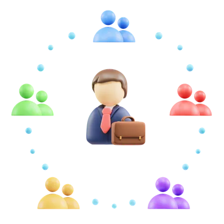 Business Networking  3D Icon