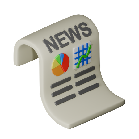 Business News  3D Icon