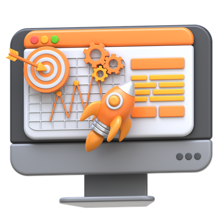 Business Online Course  3D Icon