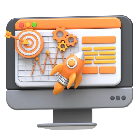 Business Online Course  3D Icon