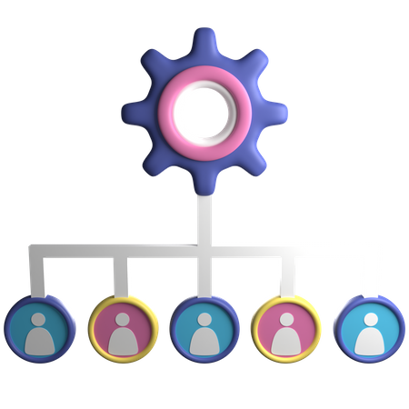 Business Organizational Structure  3D Icon