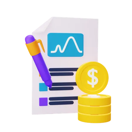 Business Paper 3D Icon