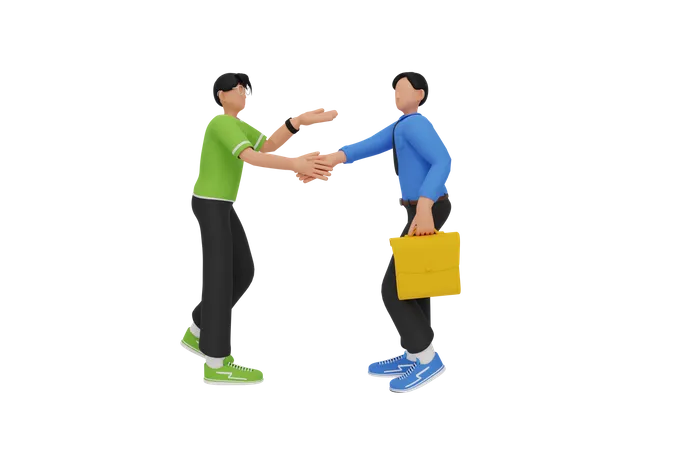 Business Partnership  3D Illustration