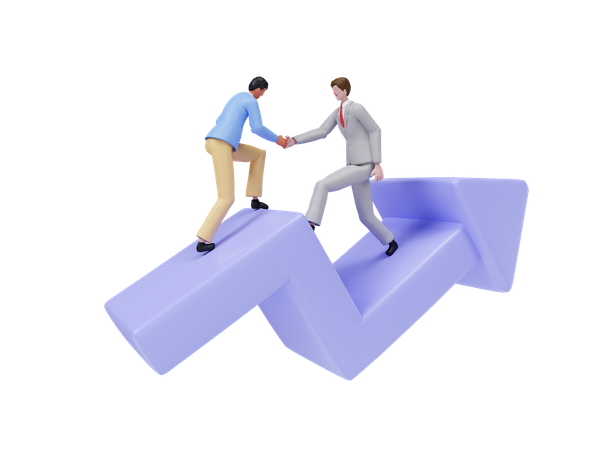 Business Partnerships And Collaboration Represented Through Handshake  3D Illustration