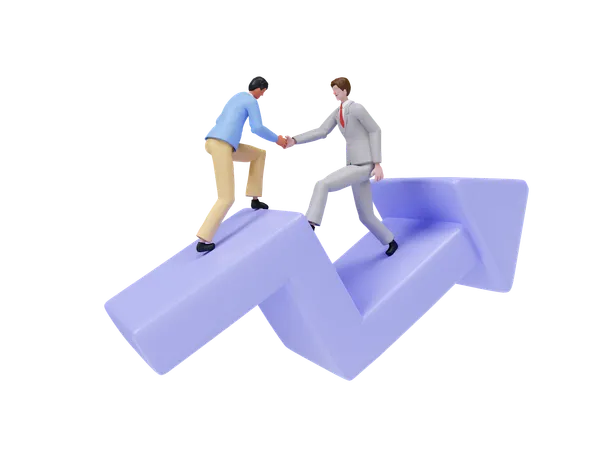 Business Partnerships And Collaboration Represented Through Handshake  3D Illustration