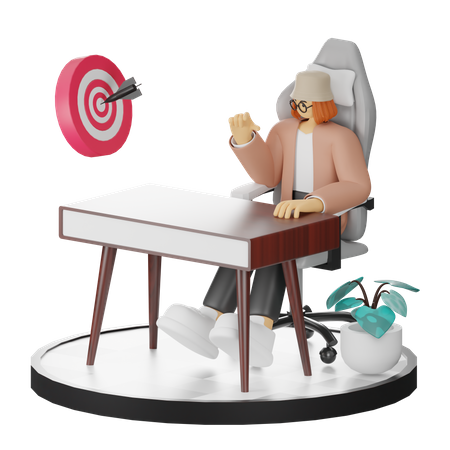 Business People Doing Business Target  3D Illustration