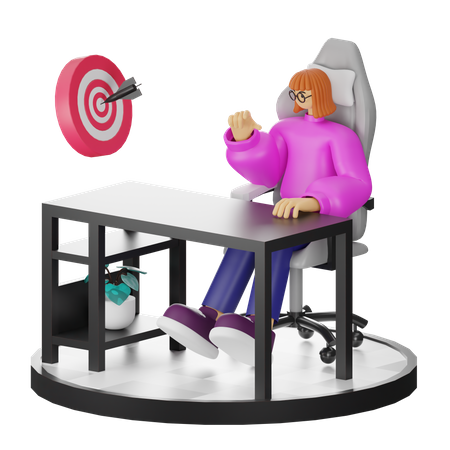 Business People Doing Business Target  3D Illustration