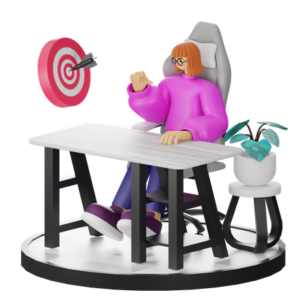 Business People Doing Business Target  3D Illustration