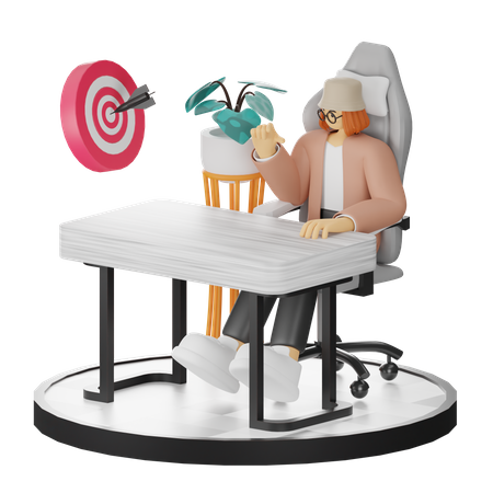 Business People Doing Business Target  3D Illustration