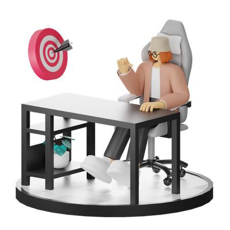 Business People Doing Business Target  3D Illustration