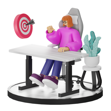 Business People Doing Business Target  3D Illustration