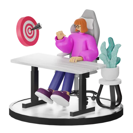 Business People Doing Business Target  3D Illustration