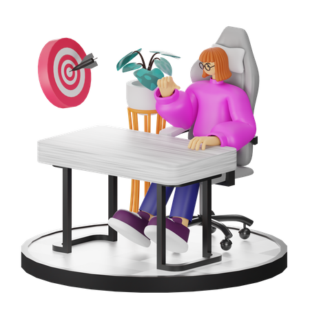 Business People Doing Business Target  3D Illustration