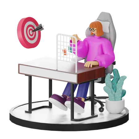 Business People Doing Business Target  3D Illustration