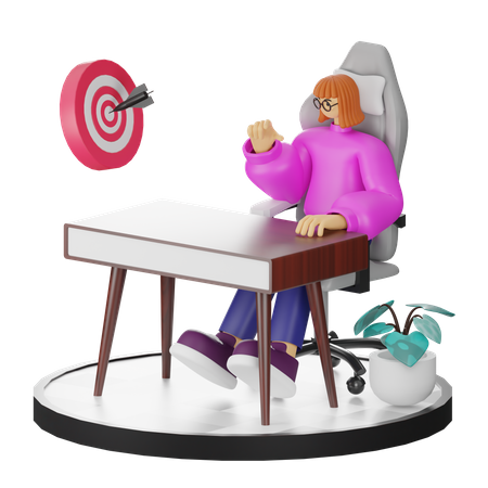 Business People Doing Business Target  3D Illustration