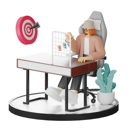 Business People Doing Business Target  3D Illustration